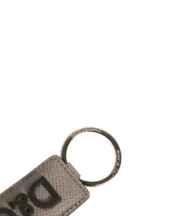 Dolce & Gabbana Beige DG Logo Leather Gold Metal Men Keychain Men's Keyring (Pre-Owned) -Lux Lair Store 6192866