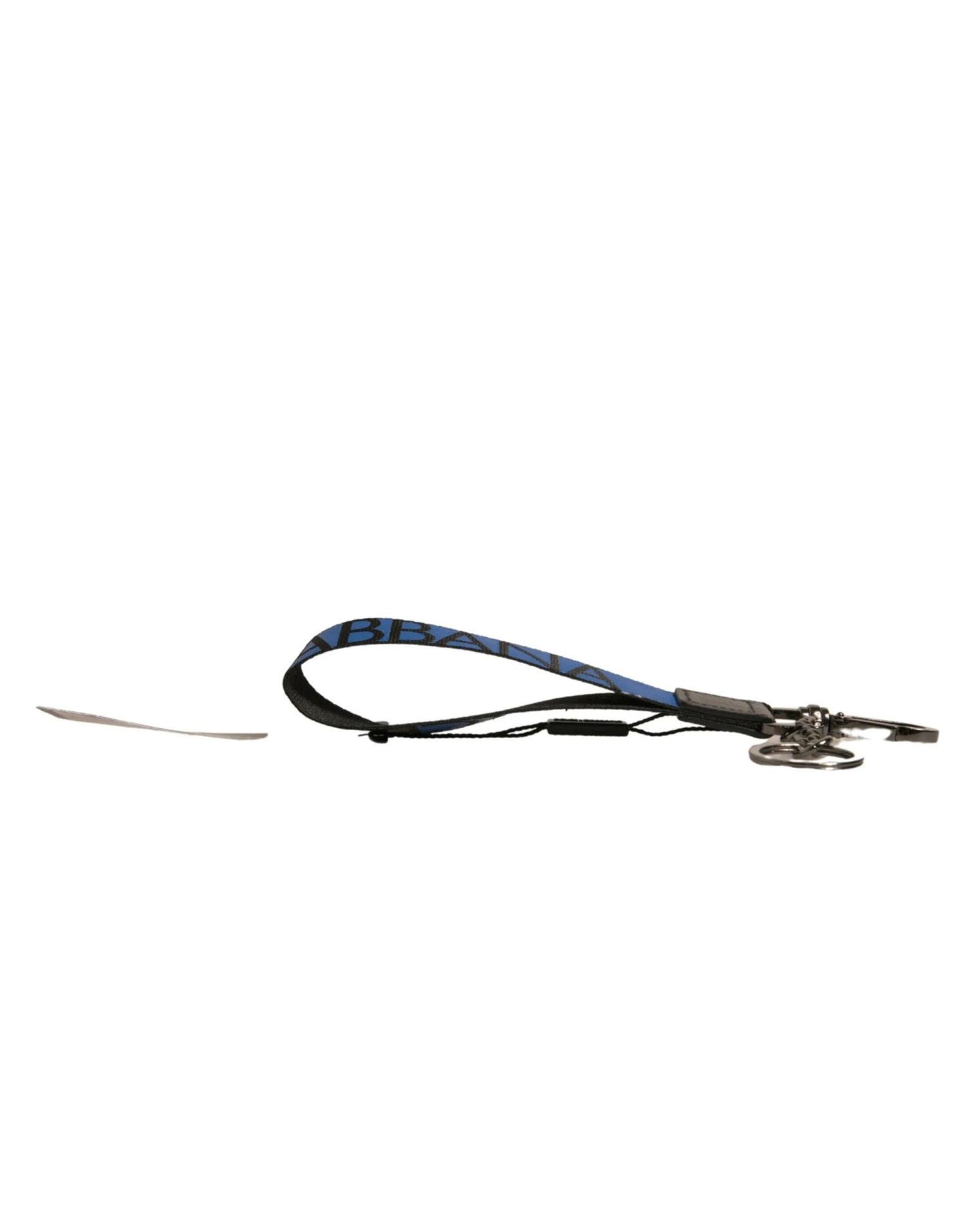 Dolce & Gabbana Blue Logo Polyester Silver Brass Holder Keychain Men's Keyring (Pre-Owned) 4 Dolce & Gabbana Blue Logo Polyester Silver Brass Holder Keychain Men's Keyring (Pre-Owned) - Image 2