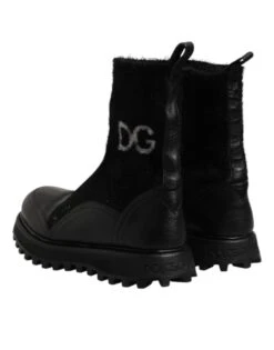 Dolce & Gabbana Black DG Logo Horse Sock Ankle Boots Men's Shoes (Pre-Owned) -Lux Lair Store 6193341