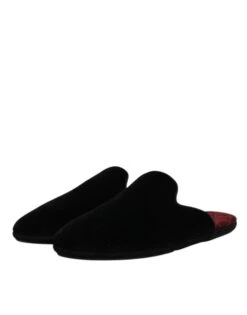 Dolce & Gabbana Black Viscose Velvet Slides Flat Slipper Men's Shoes (Pre-Owned) 11 Dolce & Gabbana Black Viscose Velvet Slides Flat Slipper Men's Shoes (Pre-Owned) -Lux Lair Store 6193429