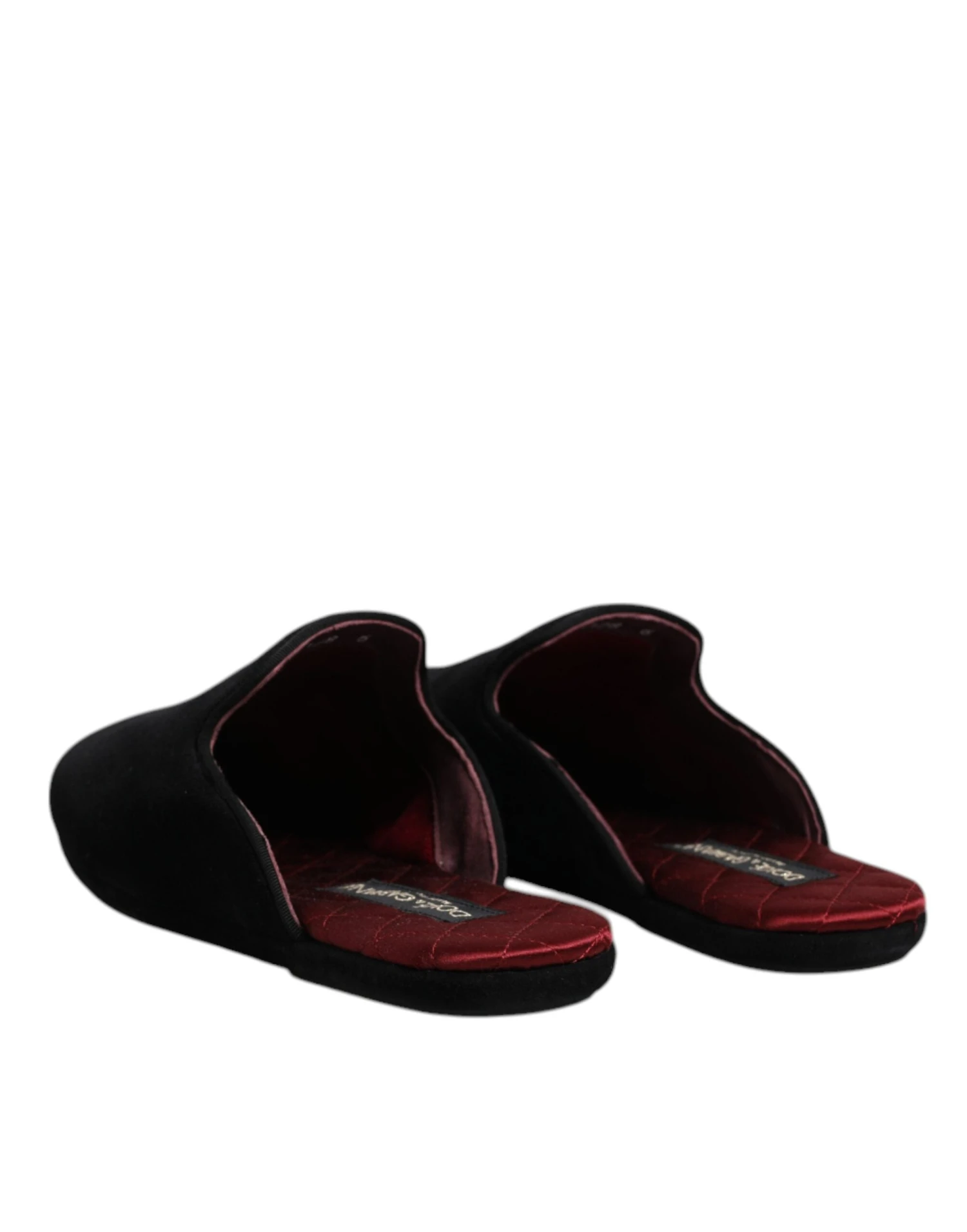 Dolce & Gabbana Black Viscose Velvet Slides Flat Slipper Men's Shoes (Pre-Owned) 7 Dolce & Gabbana Black Viscose Velvet Slides Flat Slipper Men's Shoes (Pre-Owned) - Image 5