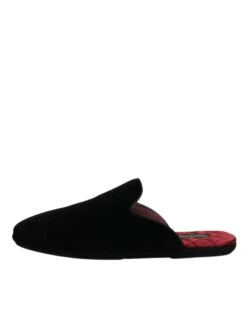 Dolce & Gabbana Black Viscose Velvet Slides Flat Slipper Men's Shoes (Pre-Owned) 13 Dolce & Gabbana Black Viscose Velvet Slides Flat Slipper Men's Shoes (Pre-Owned) -Lux Lair Store 6193432