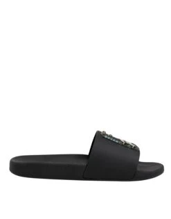 Dolce & Gabbana Black Divers Leather Flats Slides Sandals Beachwear Men's Shoes 11 Dolce & Gabbana Black Divers Leather Flats Slides Sandals Beachwear Men's Shoes -Lux Lair Store 6193527