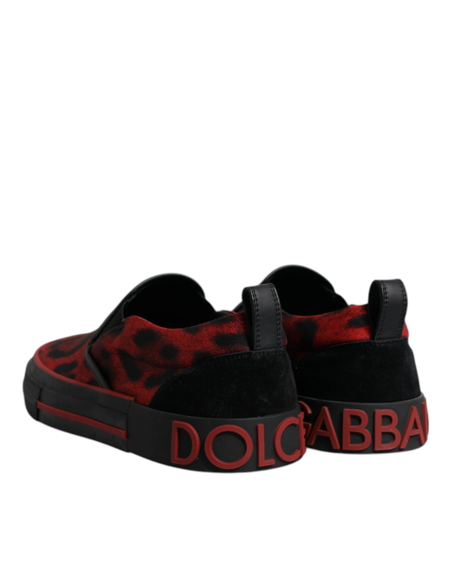 Dolce & Gabbana Red Black Leopard Cotton Men Low Top Sneakers Men's Shoes 7 Dolce & Gabbana Red Black Leopard Cotton Men Low Top Sneakers Men's Shoes - Image 5