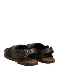 Dolce & Gabbana Green Gazelle Hair Leather Flats Sandals Men's Shoes -Lux Lair Store 6193623