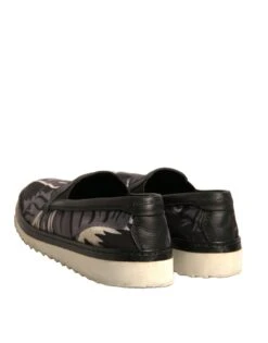 Dolce & Gabbana Black Canvas Tropical Print Slip On Men's Shoes (Pre-Owned) -Lux Lair Store 6193632