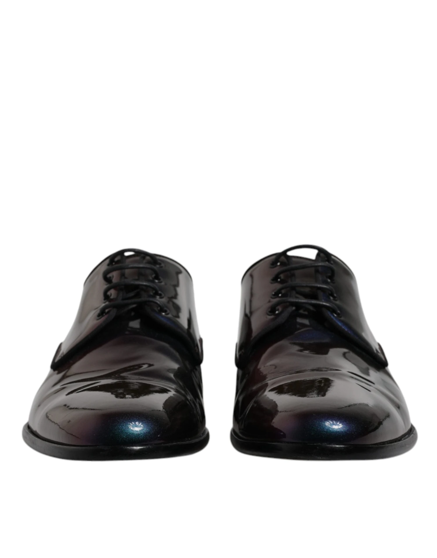 Dolce & Gabbana Multicolor Peacock Patent Leather Derby Men Dress Men's Shoes (Pre-Owned) 4 Dolce & Gabbana Multicolor Peacock Patent Leather Derby Men Dress Men's Shoes (Pre-Owned) - Image 2