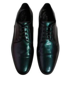 Dolce & Gabbana Multicolor Peacock Patent Leather Derby Men Dress Men's Shoes (Pre-Owned) 10 Dolce & Gabbana Multicolor Peacock Patent Leather Derby Men Dress Men's Shoes (Pre-Owned) -Lux Lair Store 6193833