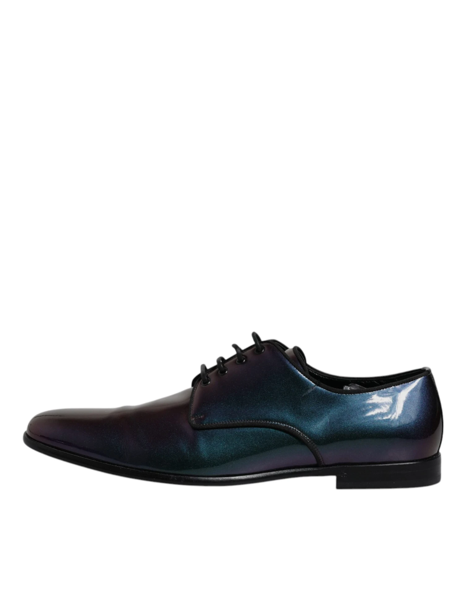 Dolce & Gabbana Multicolor Peacock Patent Leather Derby Men Dress Men's Shoes (Pre-Owned) 8 Dolce & Gabbana Multicolor Peacock Patent Leather Derby Men Dress Men's Shoes (Pre-Owned) - Image 6