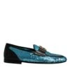 Dolce & Gabbana Blue Sequined Loafers Formal Dress Men's Shoes 2 Dolce & Gabbana Blue Sequined Loafers Formal Dress Men's Shoes -Lux Lair Store 6193937