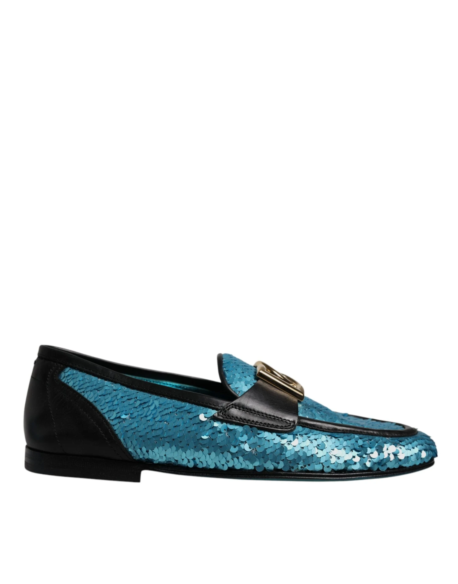 Dolce & Gabbana Blue Sequined Loafers Formal Dress Men's Shoes 3 Dolce & Gabbana Blue Sequined Loafers Formal Dress Men's Shoes