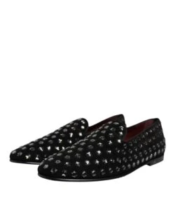 Dolce & Gabbana Black Crystal Embellished Loafers Dress Men's Shoes 9 Dolce & Gabbana Black Crystal Embellished Loafers Dress Men's Shoes -Lux Lair Store 6194051