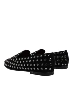 Dolce & Gabbana Black Crystal Embellished Loafers Dress Men's Shoes 10 Dolce & Gabbana Black Crystal Embellished Loafers Dress Men's Shoes -Lux Lair Store 6194057