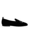 Dolce & Gabbana Black Velvet Crystal Crown Loafers Formal Dress Men's Shoes -Lux Lair Store 6194089