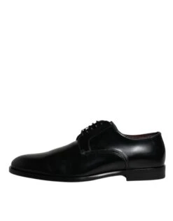 Dolce & Gabbana Black Calfskin Leather Derby Lace Up Formal Dress Men's Shoes -Lux Lair Store 6194102