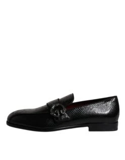Dolce & Gabbana Black Exotic Leather DG Logo Loafers Formal Dress Men's Shoes 13 Dolce & Gabbana Black Exotic Leather DG Logo Loafers Formal Dress Men's Shoes -Lux Lair Store 6194140