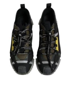 Dolce & Gabbana Black Green Camo NS1 Low Top Sneakers Men's Shoes (Pre-Owned) 10 Dolce & Gabbana Black Green Camo NS1 Low Top Sneakers Men's Shoes (Pre-Owned) -Lux Lair Store 6196791