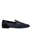 Dolce & Gabbana Blue Suede Leather Men's Loafer Moccasin Men's Shoes