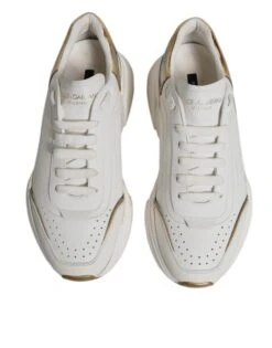 Dolce & Gabbana White Gold DAYMASTER Leather Sneakers Men's Shoes (Pre-Owned) 10 Dolce & Gabbana White Gold DAYMASTER Leather Sneakers Men's Shoes (Pre-Owned) -Lux Lair Store 6197632