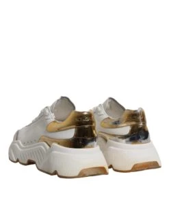 Dolce & Gabbana White Gold DAYMASTER Leather Sneakers Men's Shoes (Pre-Owned) 12 Dolce & Gabbana White Gold DAYMASTER Leather Sneakers Men's Shoes (Pre-Owned) -Lux Lair Store 6197634