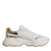 Dolce & Gabbana White Gold DAYMASTER Leather Sneakers Men's Shoes (Pre-Owned) -Lux Lair Store 6197636
