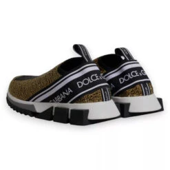 Dolce & Gabbana Gold Rhinestones Sorrento Sneakers Men's Shoes 12 Dolce & Gabbana Gold Rhinestones Sorrento Sneakers Men's Shoes -Lux Lair Store 6200157