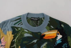 Dolce & Gabbana Jungle Wool Silk Pullover Logo Men's Sweater -Lux Lair Store 6203428