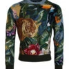 Dolce & Gabbana Jungle Wool Silk Pullover Logo Men's Sweater