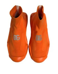 Dolce & Gabbana Orange Slip On Wave Socks Men Sneakers Men's Shoes (Pre-Owned) 10 Dolce & Gabbana Orange Slip On Wave Socks Men Sneakers Men's Shoes (Pre-Owned) -Lux Lair Store 6204004
