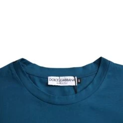 Dolce & Gabbana Blue Logo Cotton Round Neck Short Sleeves Men's T-shirt (Pre-Owned) -Lux Lair Store 6261700