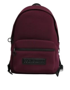 Dolce & Gabbana Burgundy Montreale Tecnico Textile Men Backpack Men's Bag