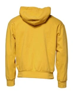 Dolce & Gabbana Yellow Logo Full Zip Hooded Sweatshirt Men's Sweater (Pre-Owned) -Lux Lair Store 6279999
