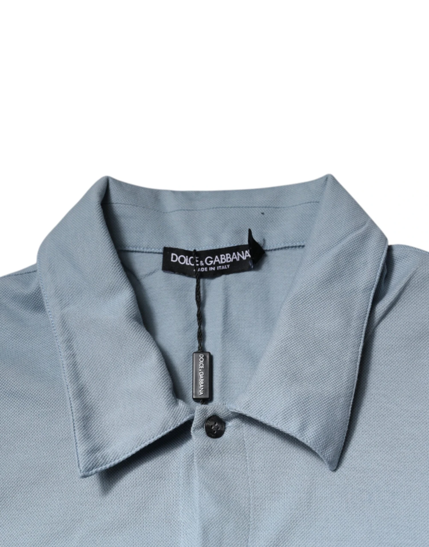 Dolce & Gabbana Blue Cotton Button Down Casual Men Polo Men's Shirt (Pre-Owned) 6 Dolce & Gabbana Blue Cotton Button Down Casual Men Polo Men's Shirt (Pre-Owned) - Image 4