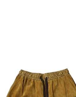 Dolce & Gabbana Brown Lambskin Suede Men Bermuda Men's Shorts -Lux Lair Store 6354130