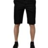 Dolce & Gabbana Black Cotton Casual Mid Waist Chino Men's Shorts