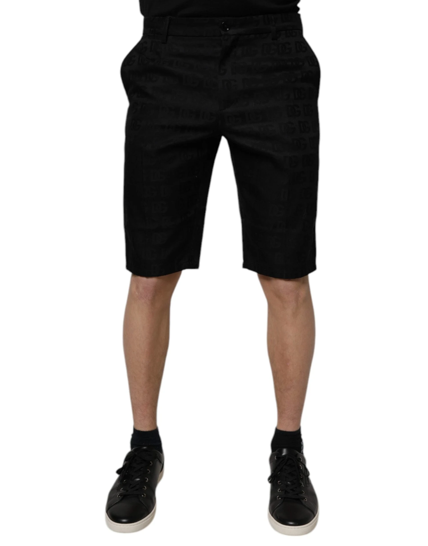 Dolce & Gabbana Black Cotton Casual Mid Waist Chino Men's Shorts 3 Dolce & Gabbana Black Cotton Casual Mid Waist Chino Men's Shorts