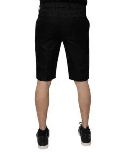 Dolce & Gabbana Black Cotton Casual Mid Waist Chino Men's Shorts 8 Dolce & Gabbana Black Cotton Casual Mid Waist Chino Men's Shorts -Lux Lair Store 6354190