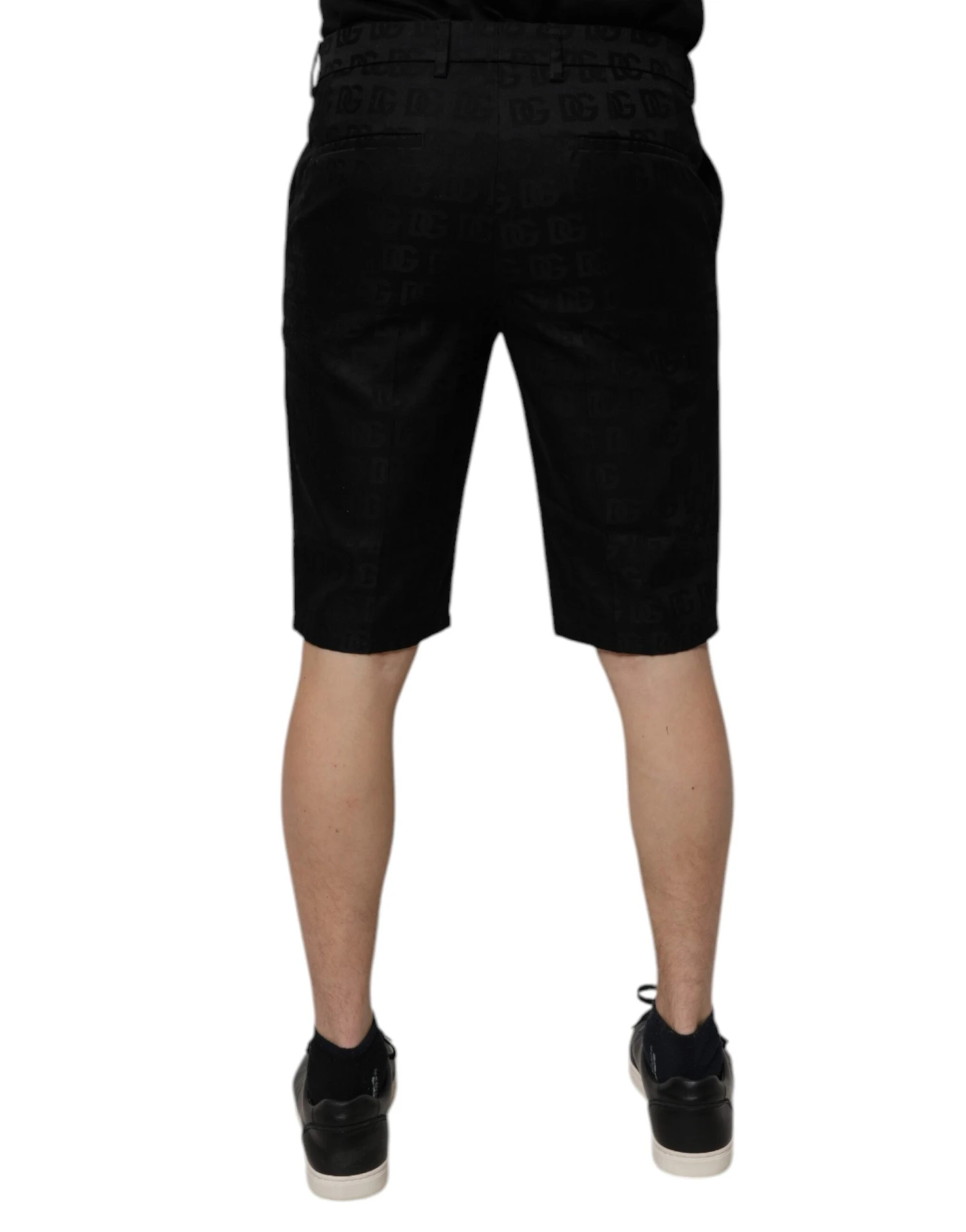 Dolce & Gabbana Black Cotton Casual Mid Waist Chino Men's Shorts 5 Dolce & Gabbana Black Cotton Casual Mid Waist Chino Men's Shorts - Image 3