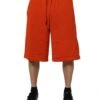 Dolce & Gabbana Red Cotton Blend Mid Waist Men Bermuda Men's Shorts -Lux Lair Store 6354224