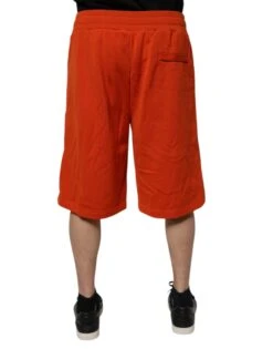 Dolce & Gabbana Red Cotton Blend Mid Waist Men Bermuda Men's Shorts -Lux Lair Store 6354226