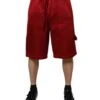 Dolce & Gabbana Maroon Viscose Nylon Mid Waist Bermuda Men's Shorts (Pre-Owned) 2 Dolce & Gabbana Maroon Viscose Nylon Mid Waist Bermuda Men's Shorts (Pre-Owned) -Lux Lair Store 6354230