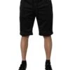 Dolce & Gabbana Black Polyester Mid Waist Men Bermuda Men's Shorts -Lux Lair Store 6354246