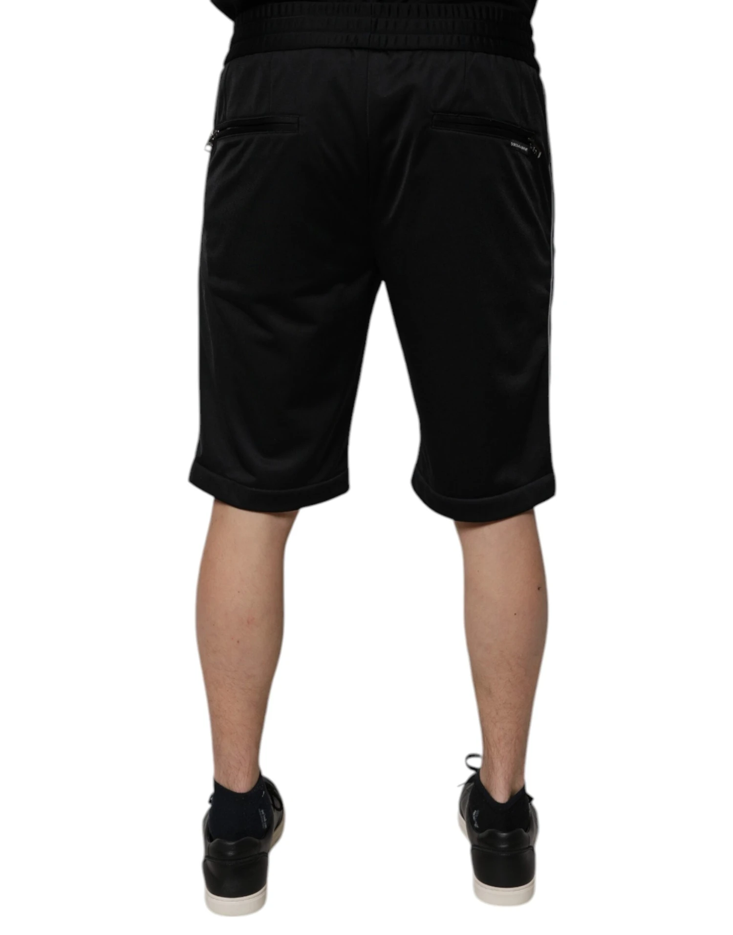 Dolce & Gabbana Black Polyester Mid Waist Men Bermuda Men's Shorts 5 Dolce & Gabbana Black Polyester Mid Waist Men Bermuda Men's Shorts - Image 3