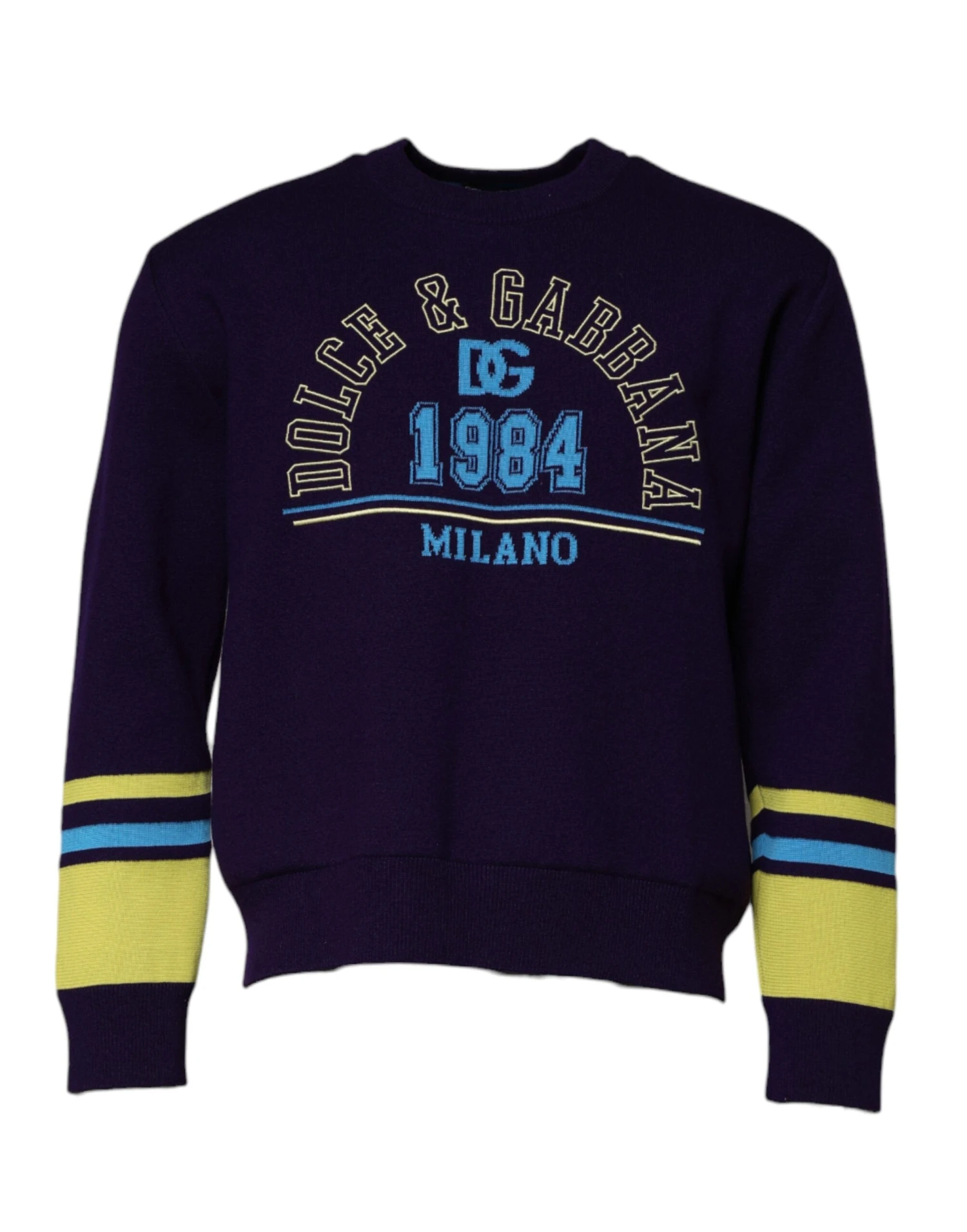 Dolce & Gabbana Blue 1984 Milano CrewNeck Sweatshirt Men's Sweater 3 Dolce & Gabbana Blue 1984 Milano CrewNeck Sweatshirt Men's Sweater