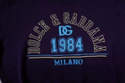Dolce & Gabbana Blue 1984 Milano CrewNeck Sweatshirt Men's Sweater 10 Dolce & Gabbana Blue 1984 Milano CrewNeck Sweatshirt Men's Sweater -Lux Lair Store 6354611