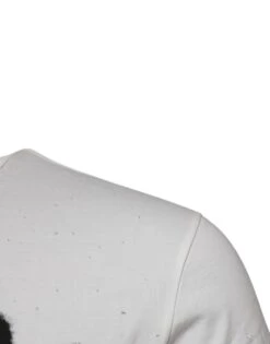 Dolce & Gabbana White Graphic Print Cotton Crew Neck Men's T-shirt 9 Dolce & Gabbana White Graphic Print Cotton Crew Neck Men's T-shirt -Lux Lair Store 6356544