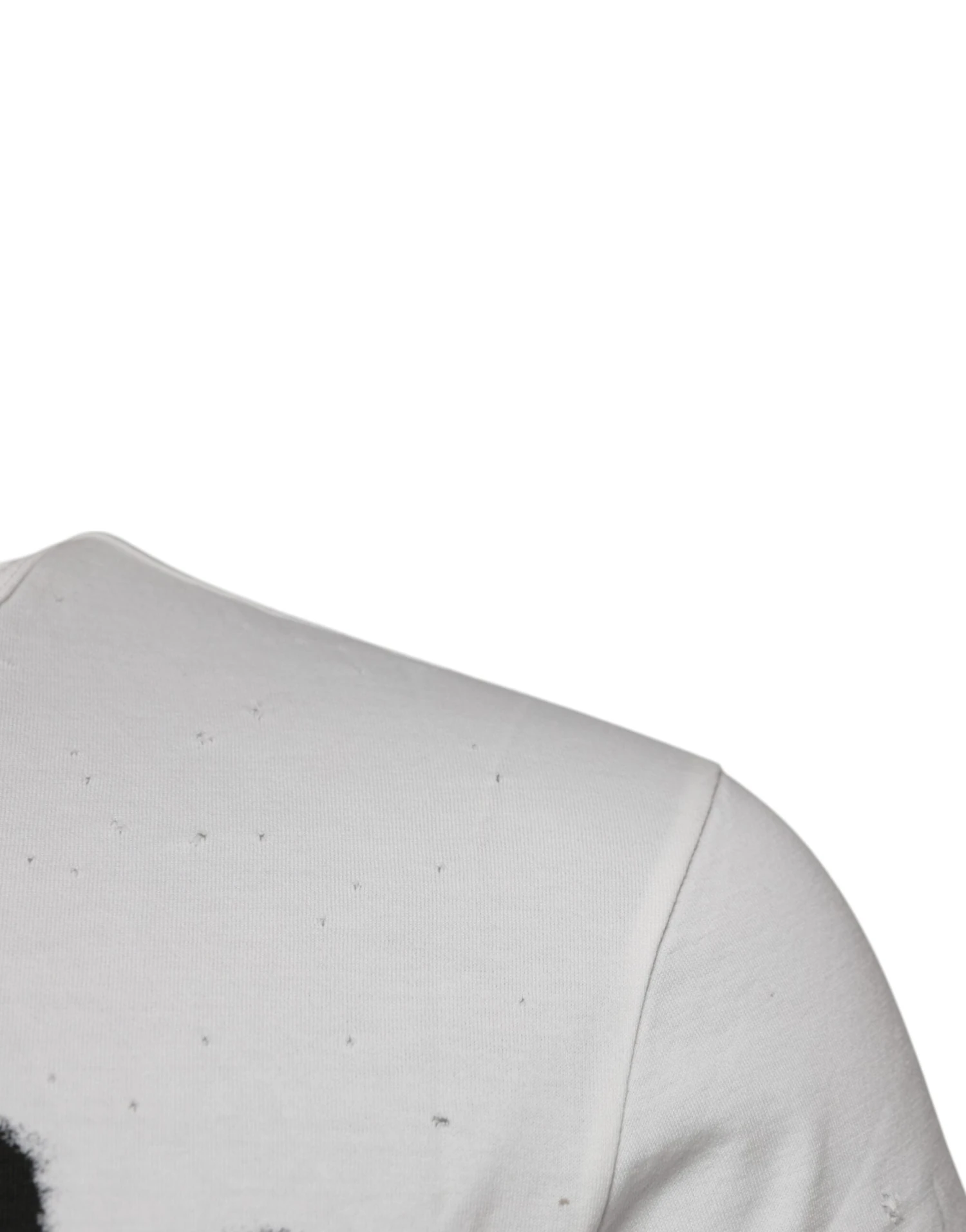 Dolce & Gabbana White Graphic Print Cotton Crew Neck Men's T-shirt 5 Dolce & Gabbana White Graphic Print Cotton Crew Neck Men's T-shirt - Image 3