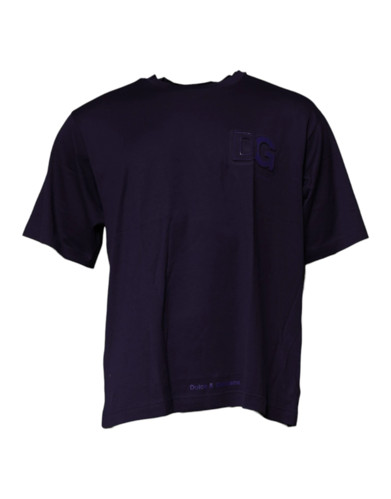 Dolce & Gabbana Navy Blue DG Logo Cotton Crew Neck Men's T-shirt 3 Dolce & Gabbana Navy Blue DG Logo Cotton Crew Neck Men's T-shirt