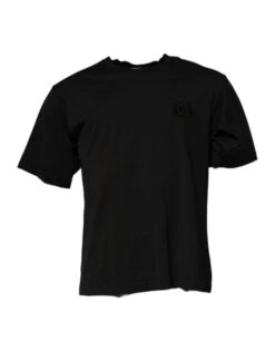 Dolce & Gabbana Black DG Logo Cotton Crew Neck Men's T-shirt
