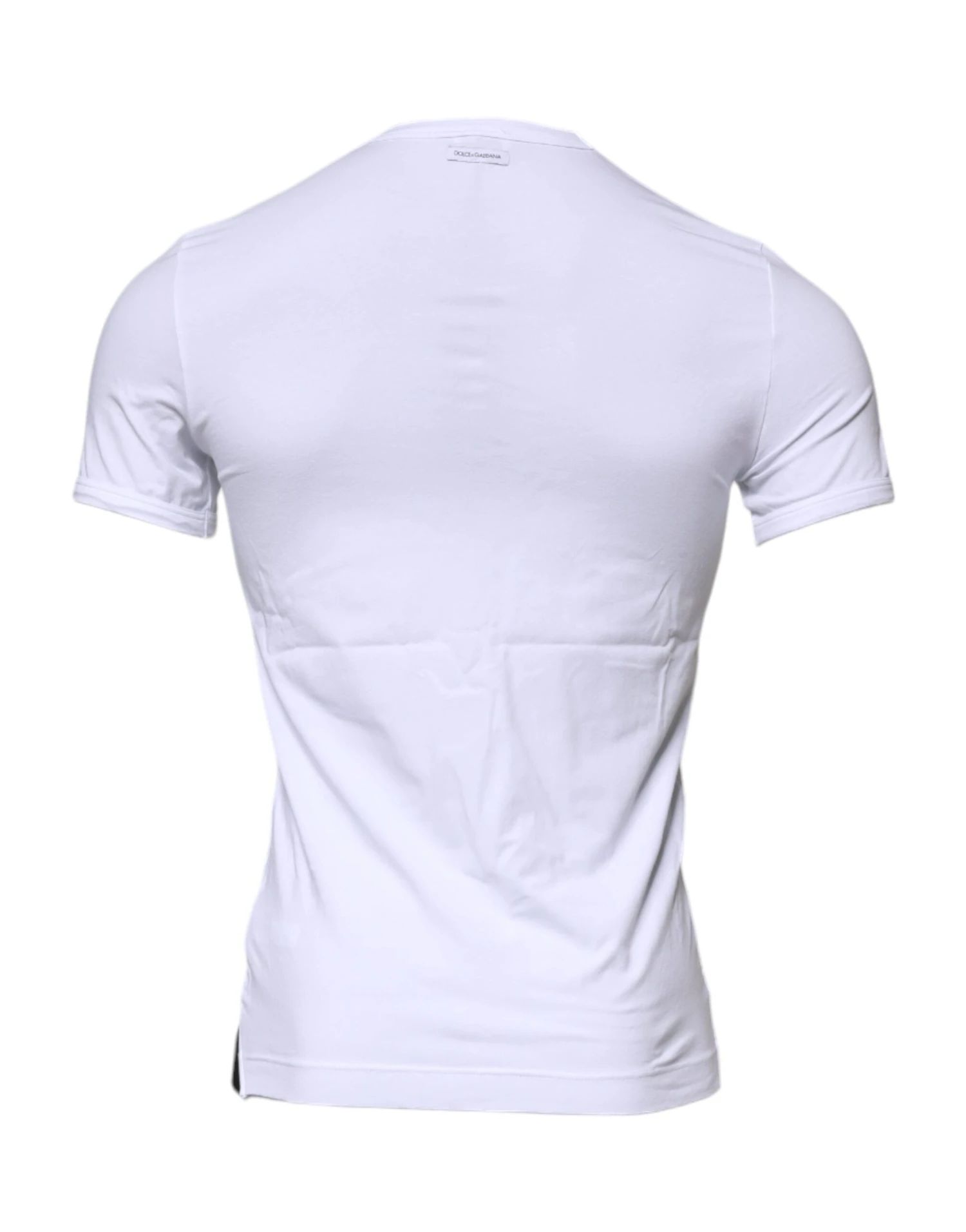 Dolce & Gabbana White Cotton Stretch Crewneck Underwear Men's T-shirt 5 Dolce & Gabbana White Cotton Stretch Crewneck Underwear Men's T-shirt - Image 3